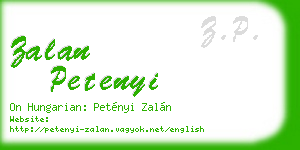 zalan petenyi business card