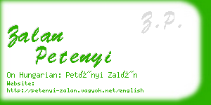 zalan petenyi business card